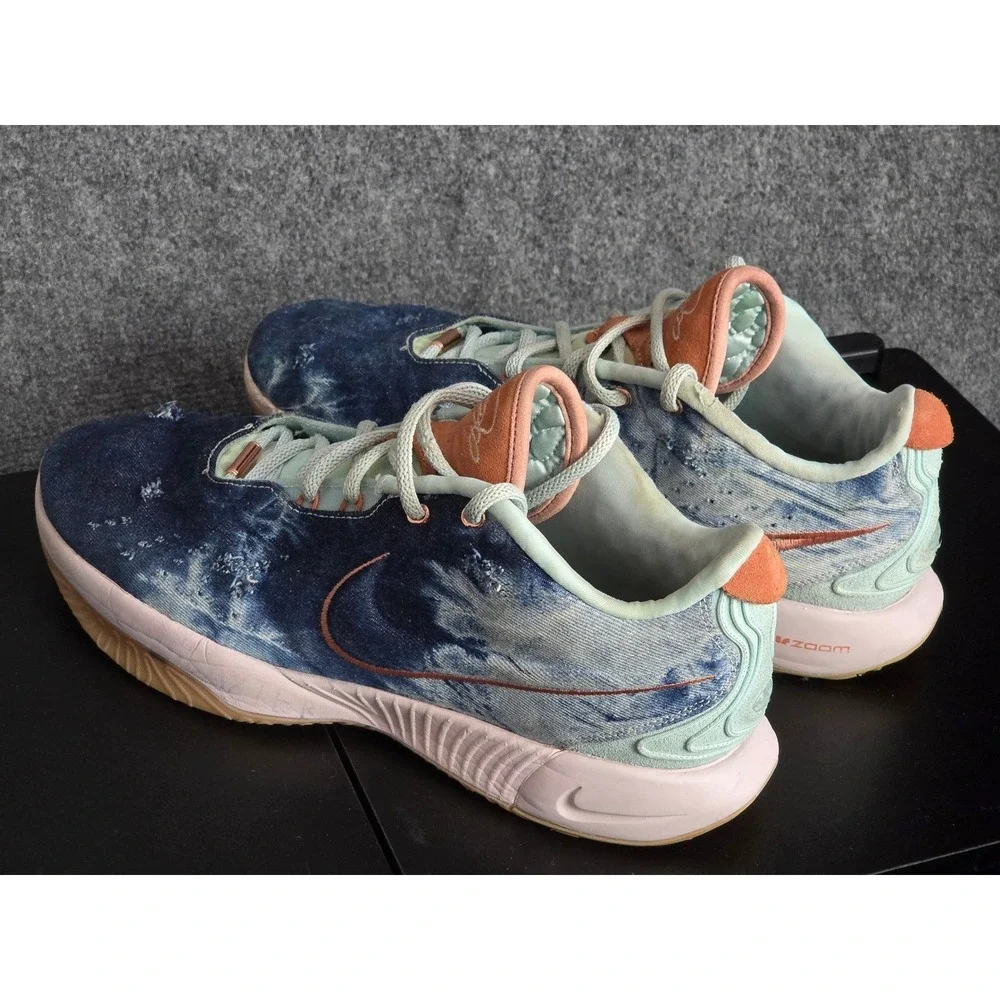 Nike LeBron 21 Aragonite Basketball Shoes Sneakers Denim Indigo Size 14 Mens NBA